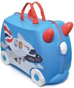 Чемодан-каталка trunki, ручная кладь, 46х31х21 см, 18 л, 1.7 кг, Самолет Амелия