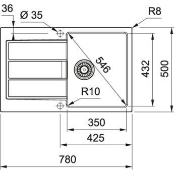 Кухонная раковина Franke SIRIUS SID 611 114.0284.166, белый полярный
