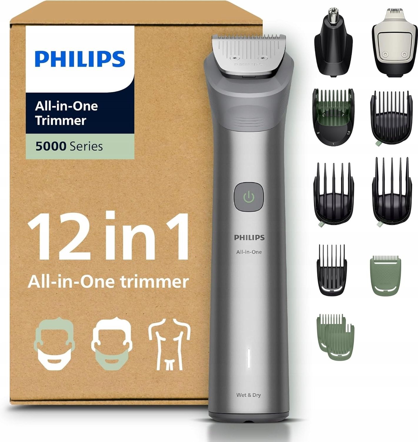 Триммер Philips Multigroom Series 5000 12-в-1 MG5952/30