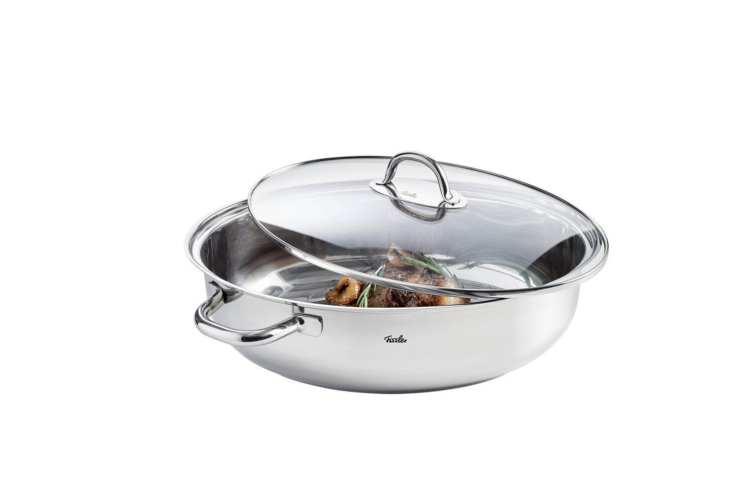 Стальная кастрюля со стеклянной крышкой Fissler 8.8 L (Fs3370138)