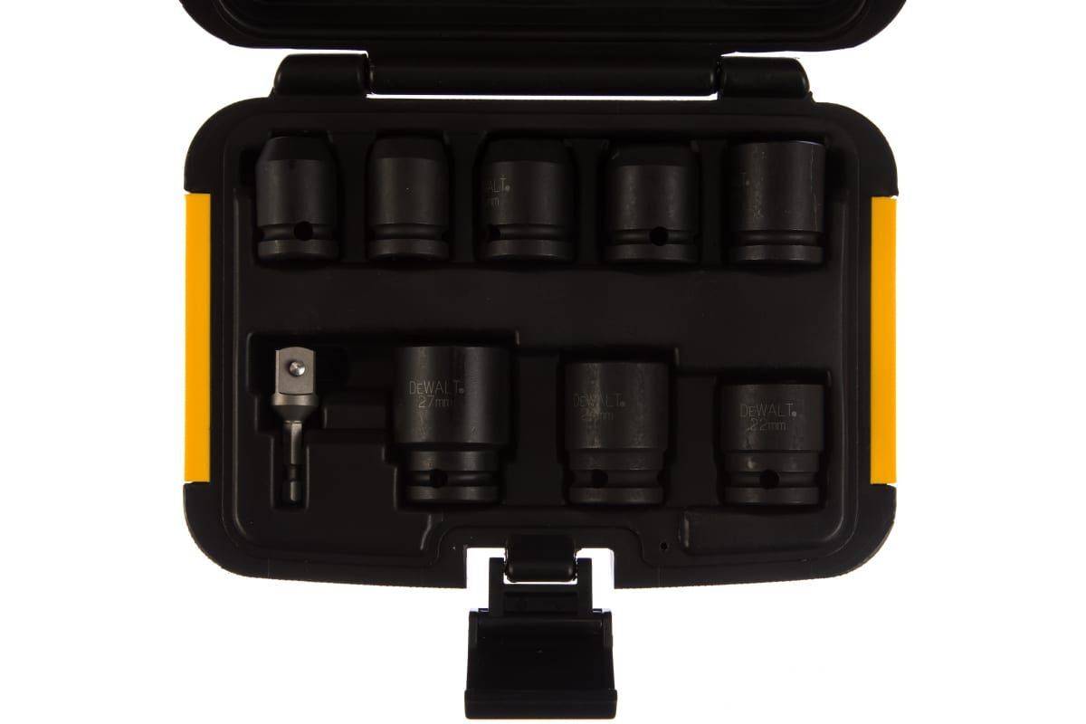 Набор ударных торцевых головок (10-27 мм; 1/2"; 9 шт.) DEWALT DT7507