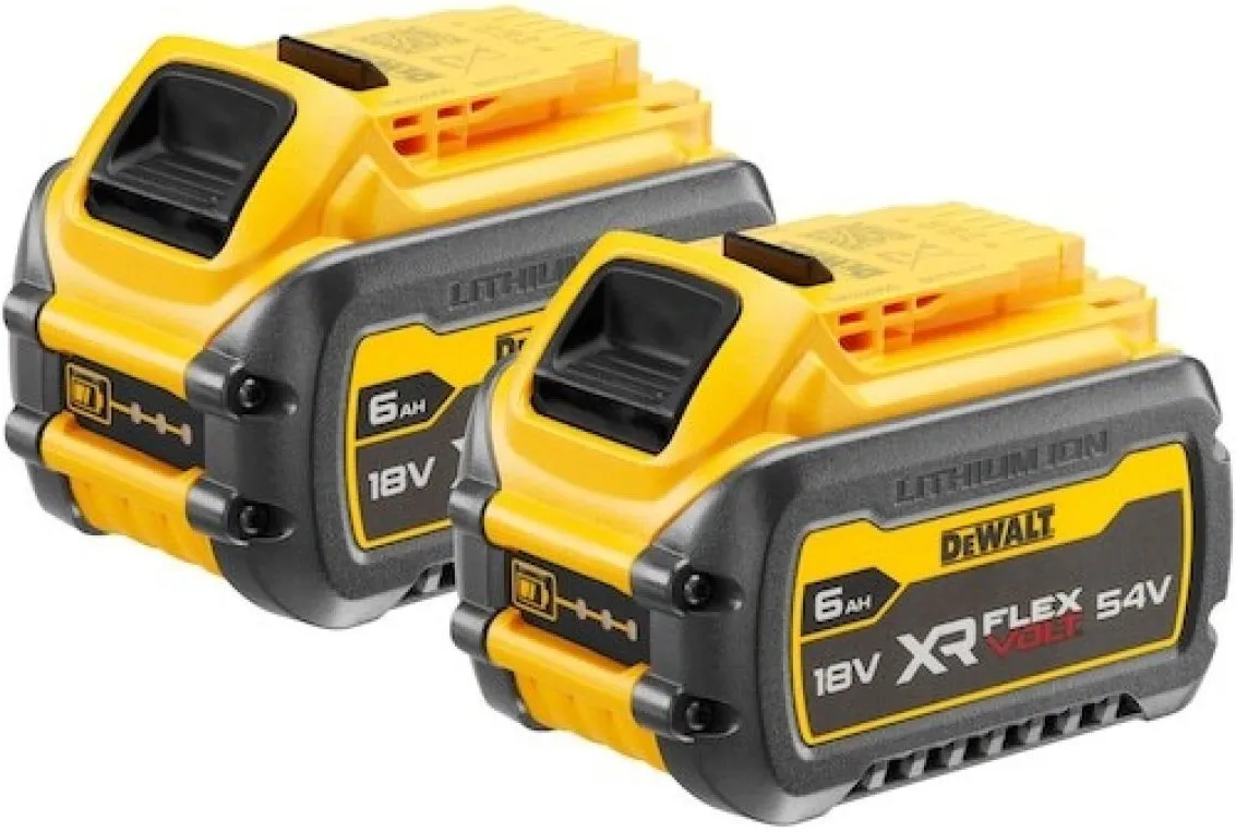 Набор аккумуляторов DeWalt DCB546T2-XJ, 2 АКБ Li-Ion FlexVolt (18/54 В, 6.0/2.0 Ач)