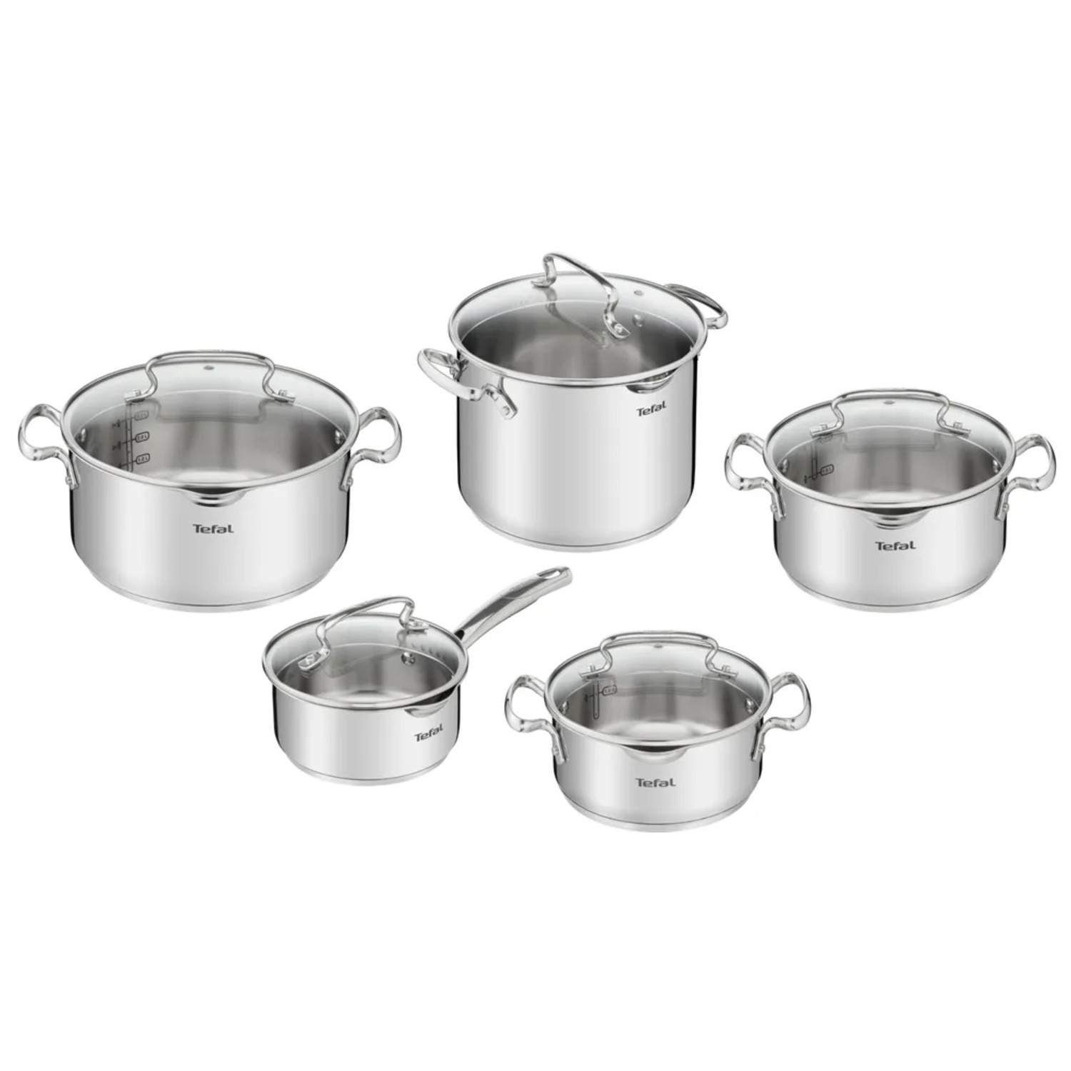 Набор посуды Tefal Duetto+ G719SA74 10 пр. стальной