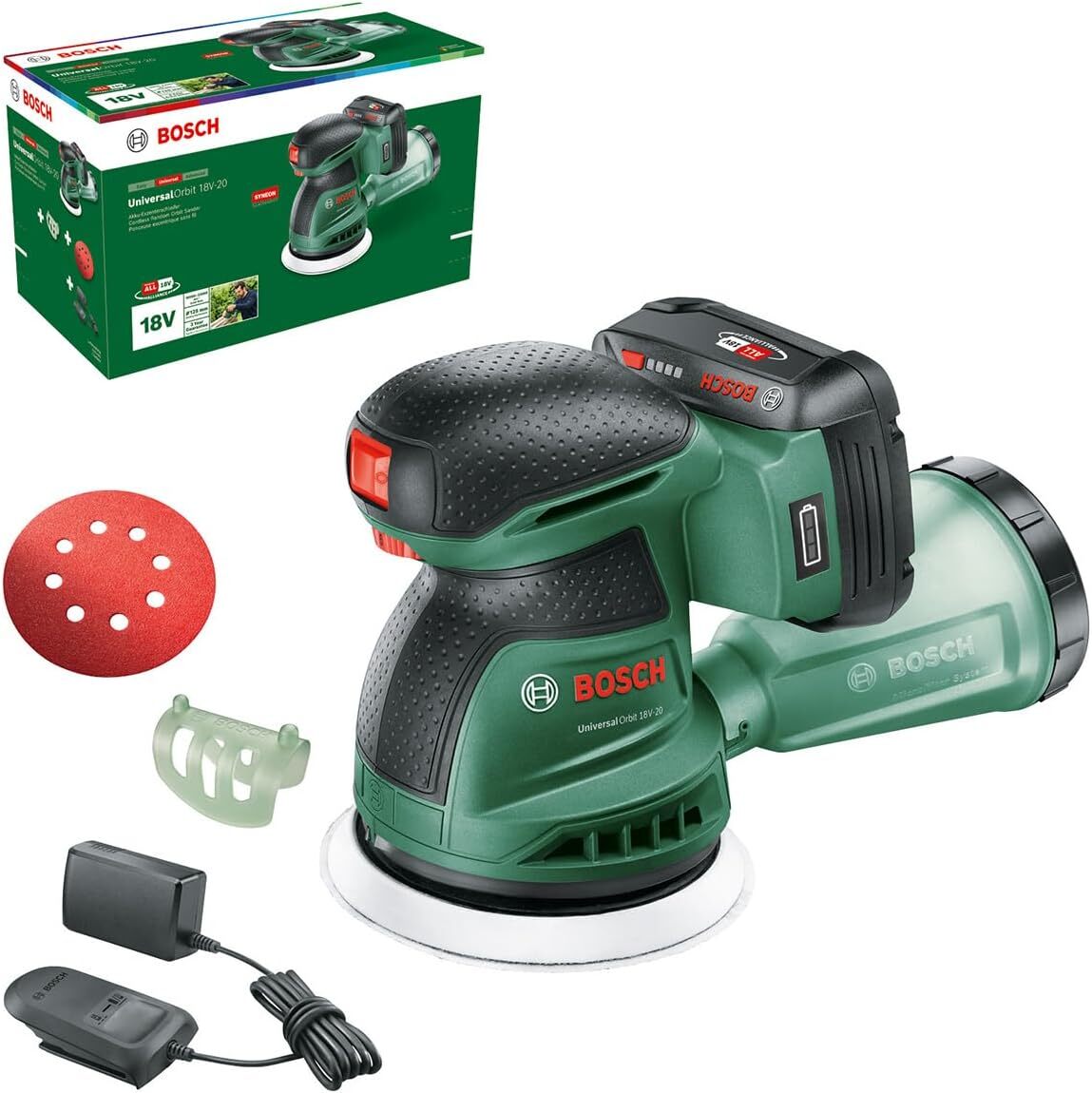 Аккумуляторная эксцентриковая шлифмашина Bosch UniversalOrbit 18V-20 (06033E4102)