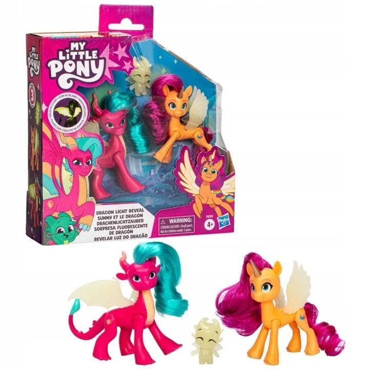 Hasbro My Little Pony Драконий свет 3-пак фигурок, светящих в темноте F8702