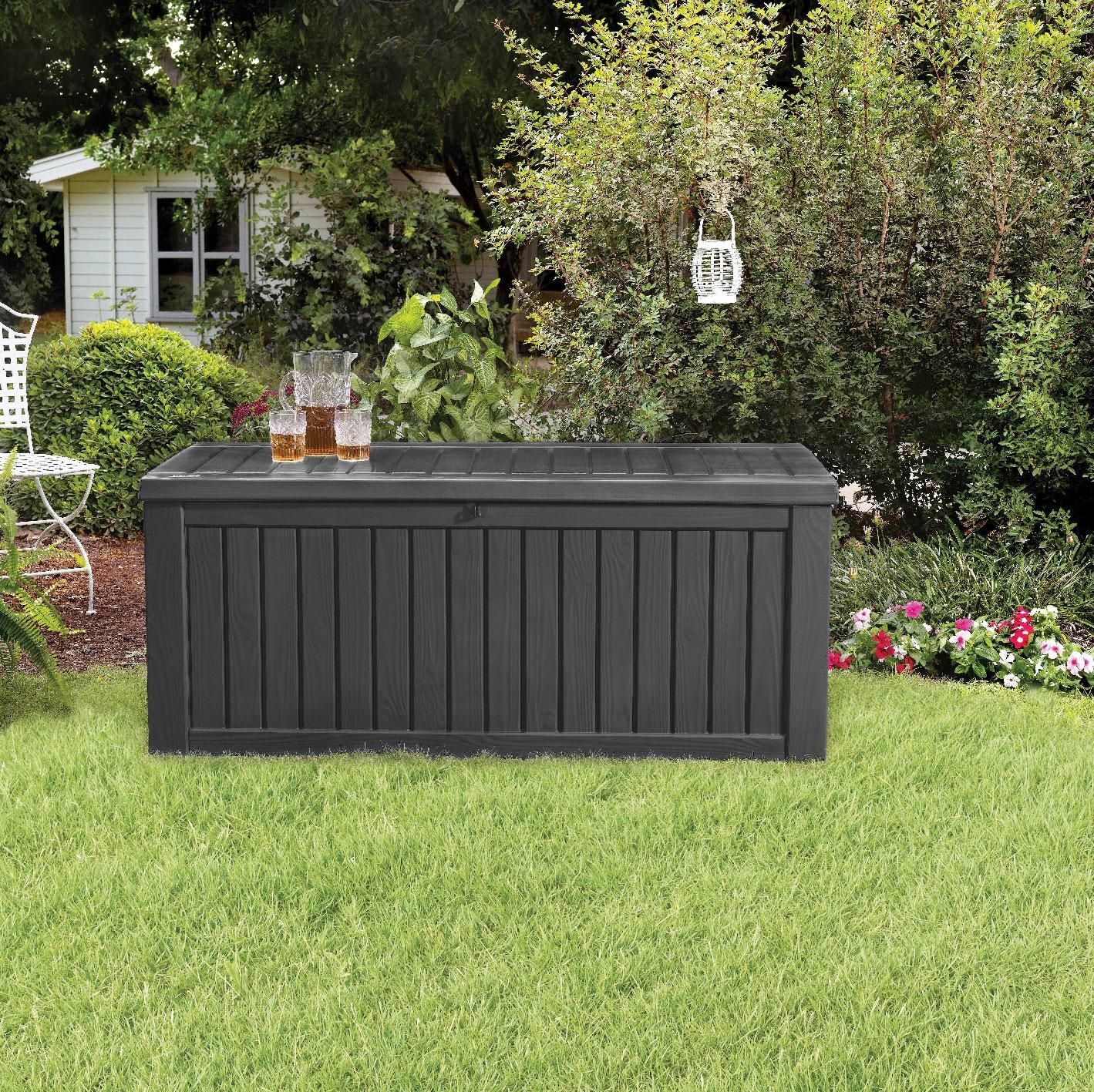 Садовый ящик Zakito Home Keter Rockwood 570L, антрацитовый, 152x72x63 см (ZH432430)