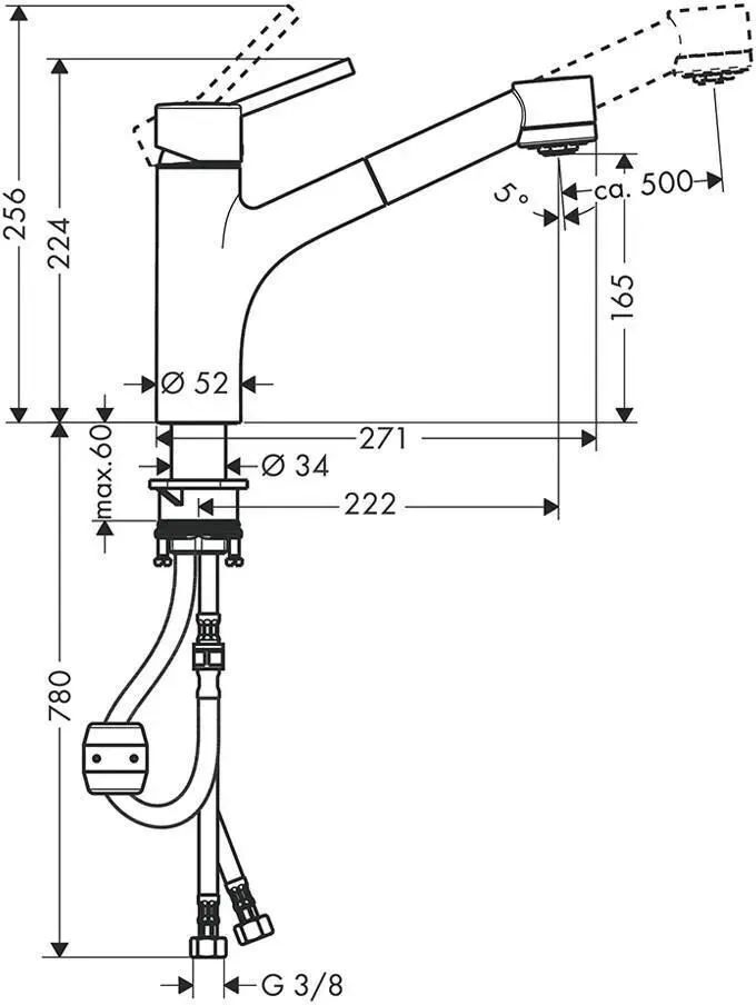 Смеситель для кухни Hansgrohe Talis S 32841000 хром
