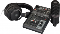 Набор для стриминга Yamaha AG03MK2 LSPK Black (микшер с USB-аудиоинтерфейсом + аксессуары)