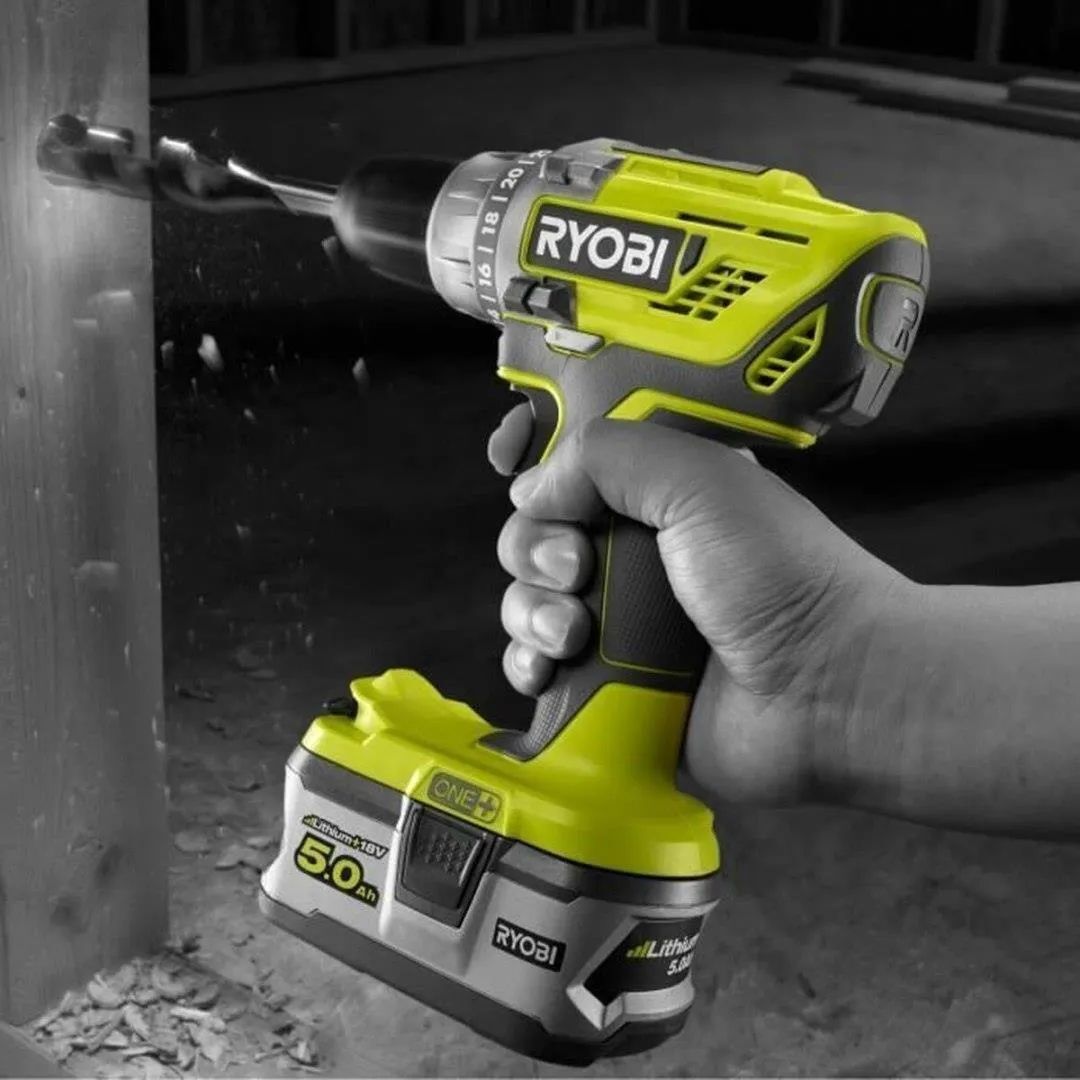 Дрель-шуруповерт RYOBI R18DD3-120S с АКБ и ЗУ