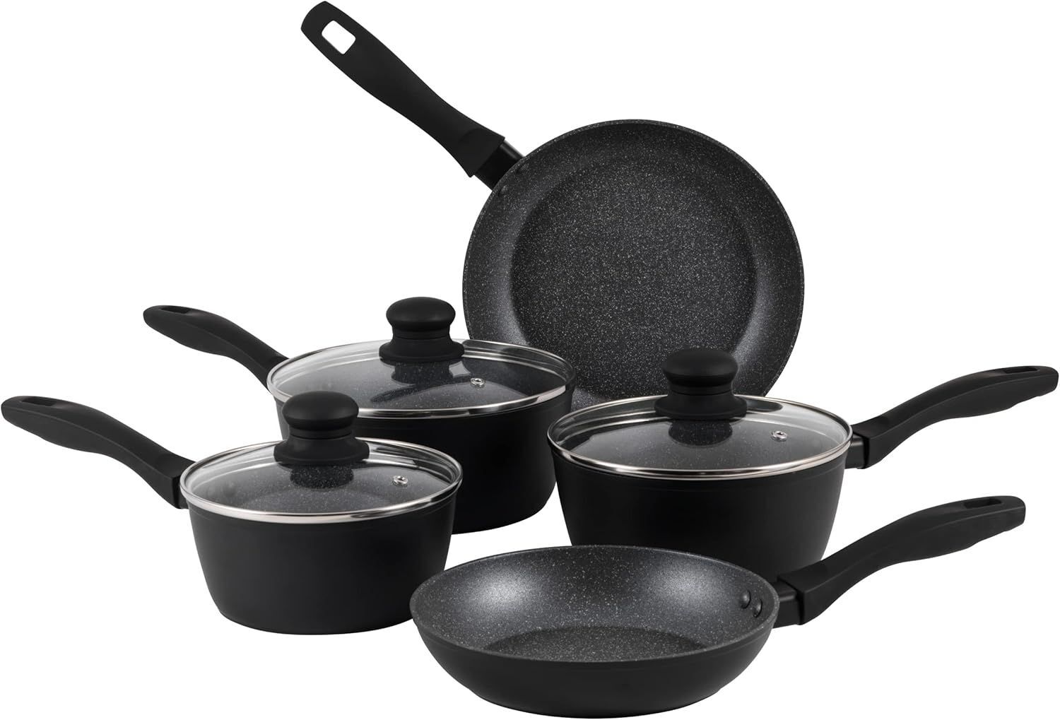 Набор кастрюль и сковородок Russell Hobbs RH02814EU7 5 предметов, 20/24 см сковороды и 16/18/20 см кастрюли, металлический мрамор, алюминий