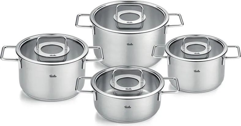 Набор Кастрюль Fissler Pure Profi Collection Со Стеклянными Крышками 4 Шт. 086115040000