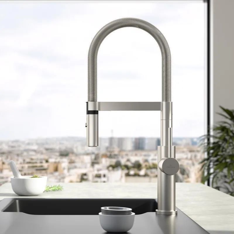 Смеситель для кухни Villeroy & Boch Steel Expert матовая нержавеющая сталь 926500LC