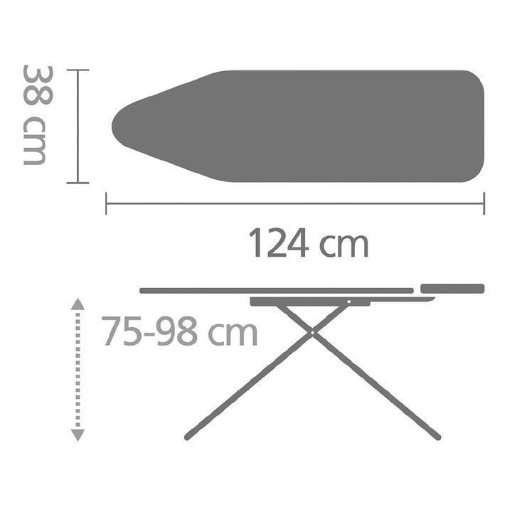 Гладильная доска Brabantia B 134265 124х38, синий деним