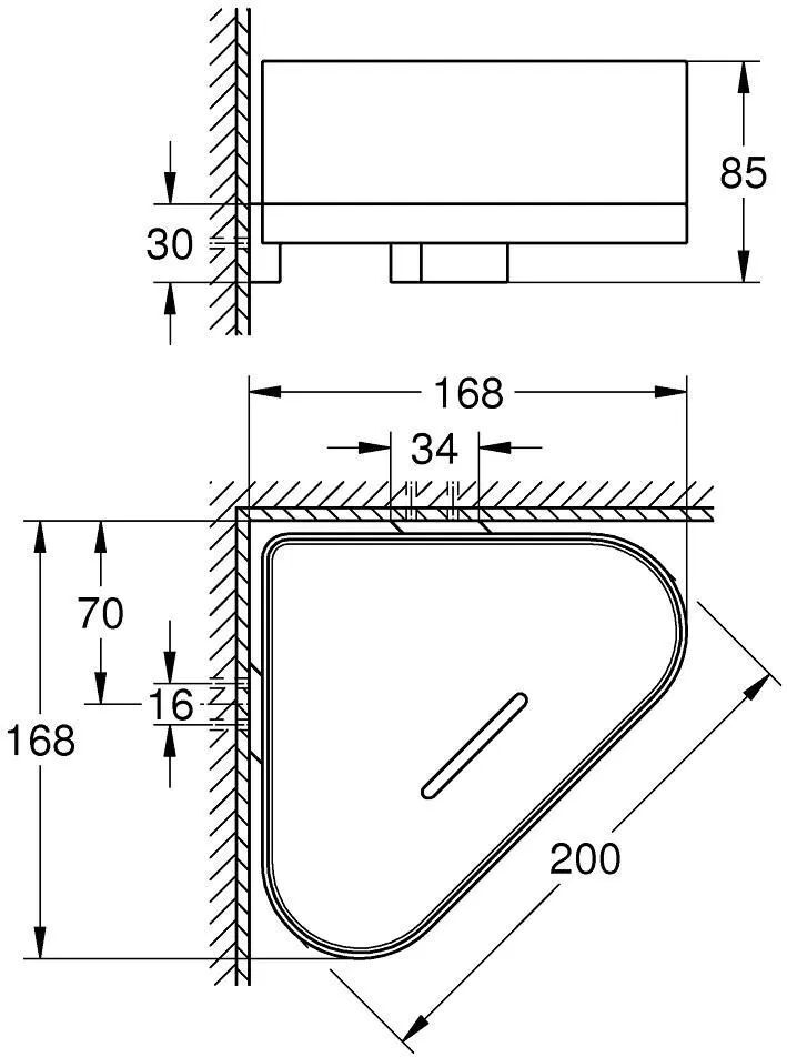 Полка для душа Grohe Полка для душа Brushed Hard Graphite Selection 41038Al0