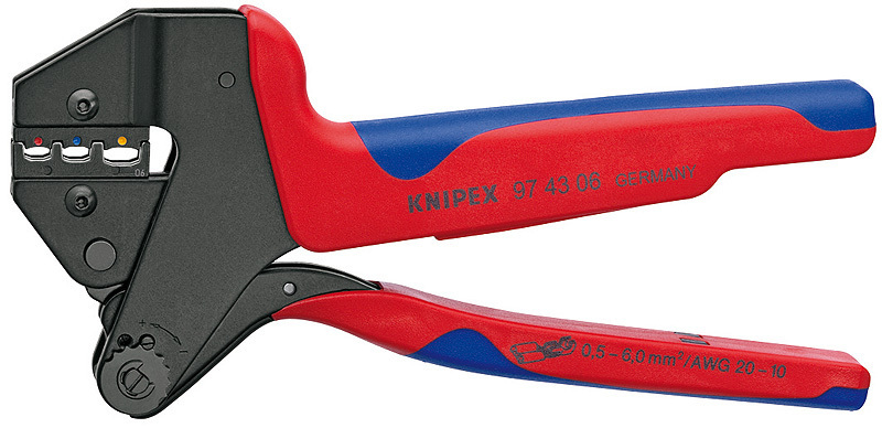 Кримпер Knipex 97 43 06 красный/синий