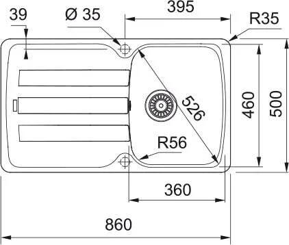 Кухонная раковина Franke Antea AZG 611-86 114.0716.312, сланцевый серый