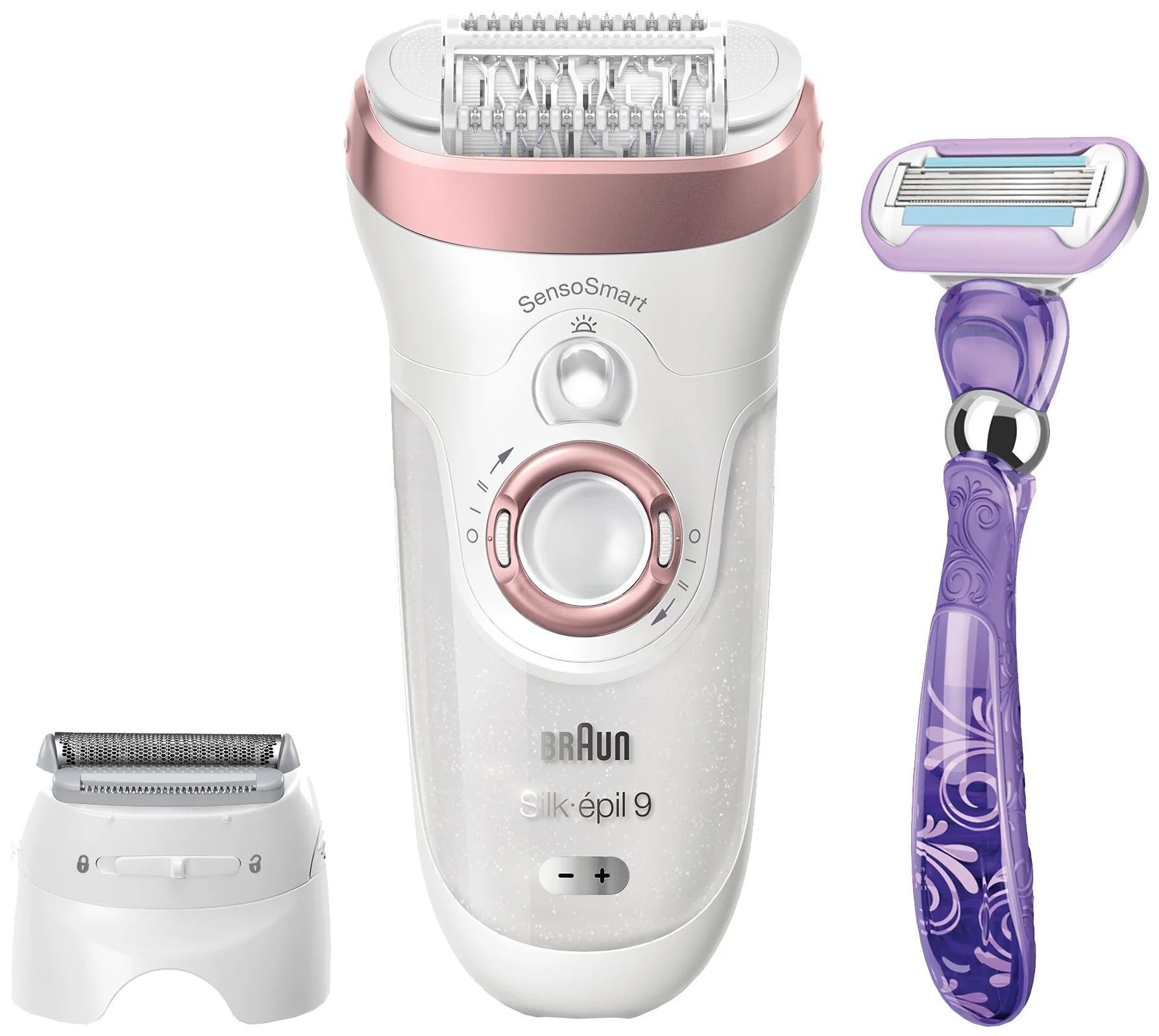 Эпилятор Braun 9-870 Silk-epil 9, белый/розовый