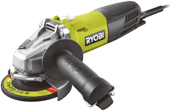 Угловая шлифмашина RYOBI RAG800-S125 (800 Вт, 125 мм)
