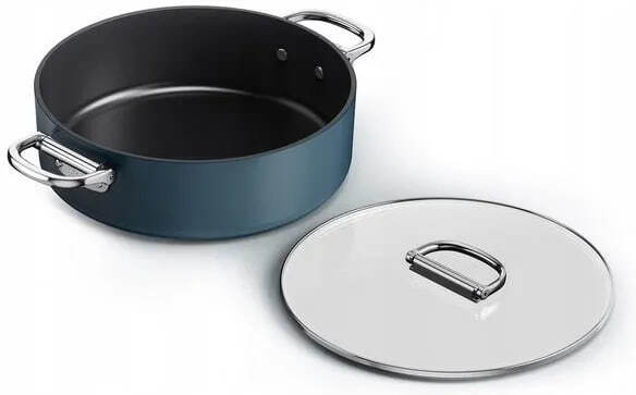 Joseph Joseph Space Низкая кастрюля со складной ручкой и крышкой 28 см
