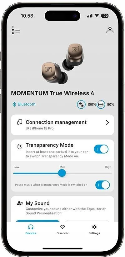 Беспроводные наушники Sennheiser Momentum True Wireless 4 Denim