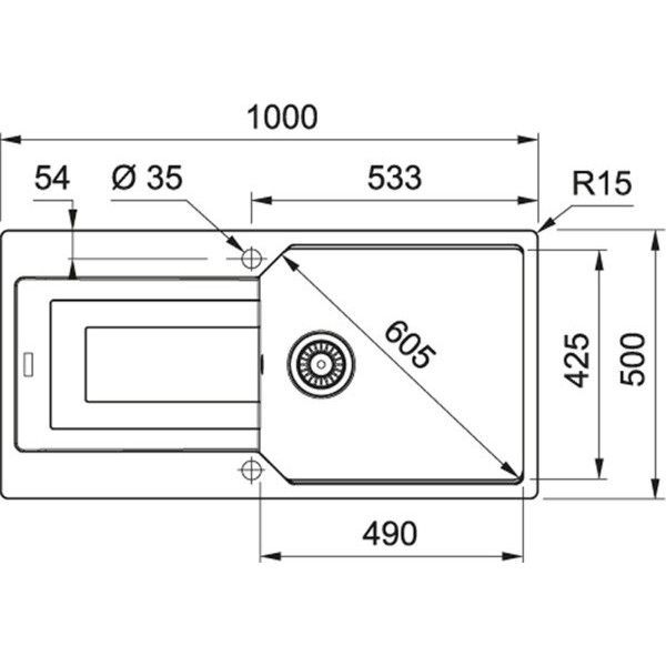 Кухонная раковина Franke Urban UBG 611-100 XL 114.0687.294, матовый черный