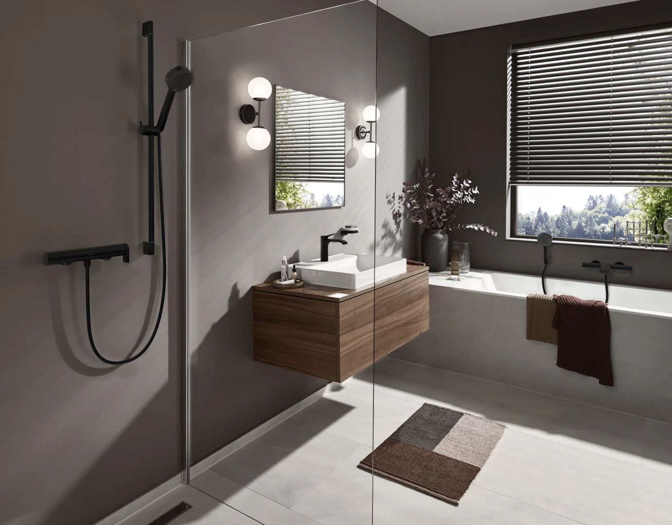 Смеситель для душа Hansgrohe Vivenis черный матовый 75620670