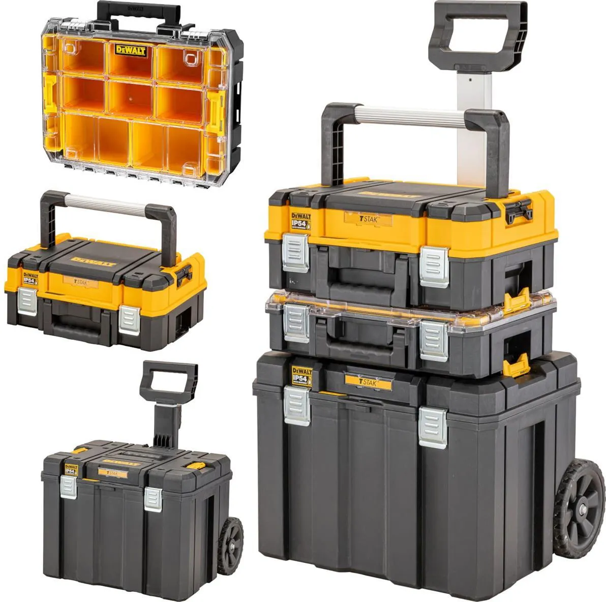 Ящик на колесах DeWalt TSTAK набор DWST83344-1 + DWST82968-1 + DWST83347-1
