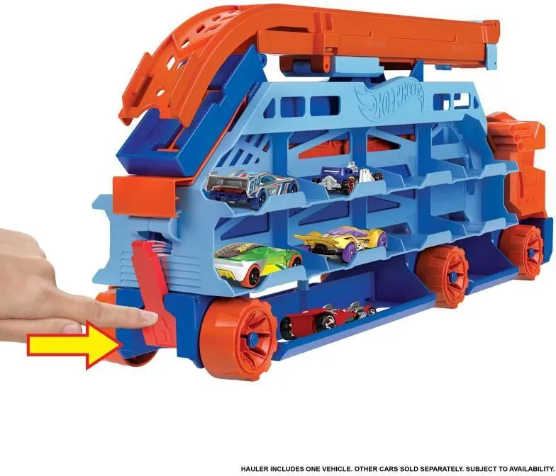Игровой набор Hot Wheels City Transporter "Грузовик-автотрек: Десантирование с воздуха" HDY92