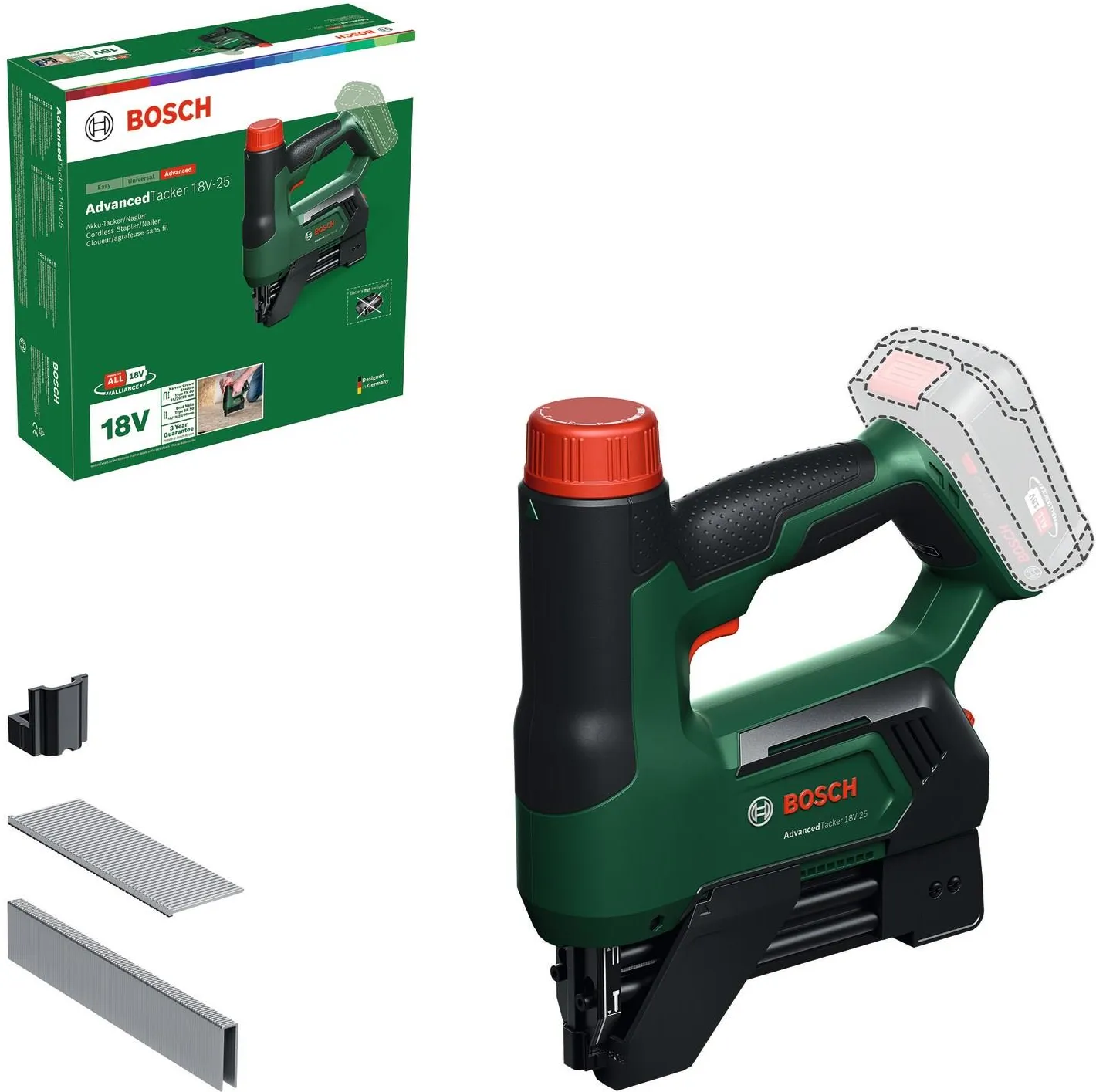 Аккумуляторный степлер Bosch AdvancedTacker 18V-25 06032A7100