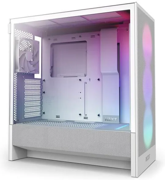 Корпус NZXT H5 Flow RGB, Mid-Tower, белый CCH52FWR1