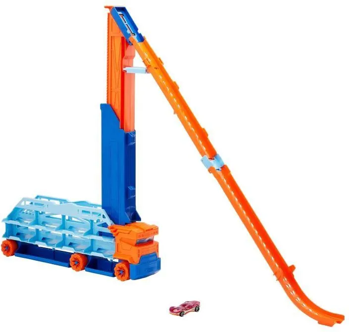 Игровой набор Hot Wheels City Transporter "Грузовик-автотрек: Десантирование с воздуха" HDY92