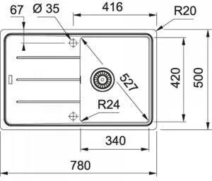 Кухонная раковина Franke Basis BFG 611-78 114.0676.294, капучино
