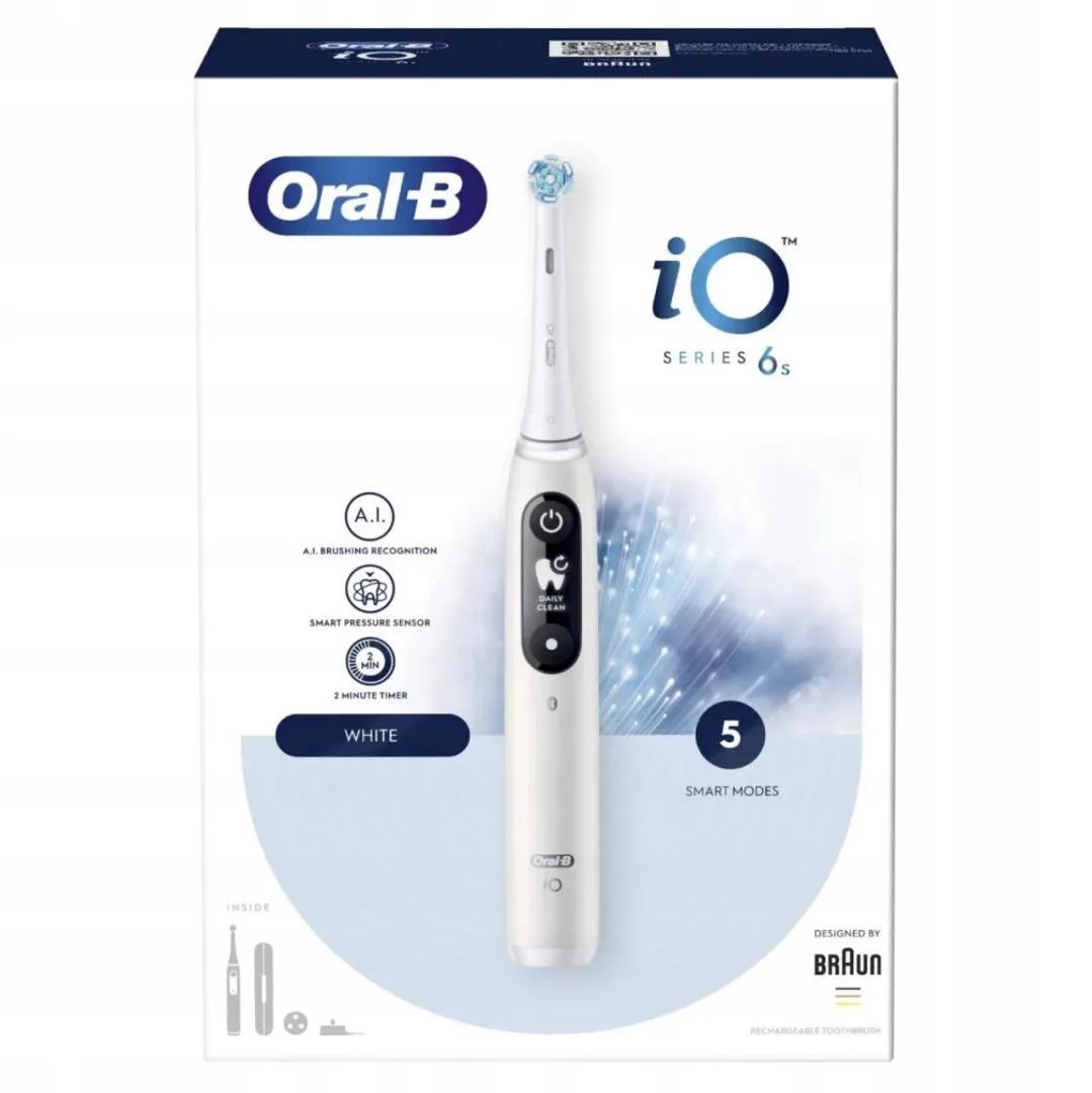 Электрическая зубная щетка Oral-B iO Series 6s, белая