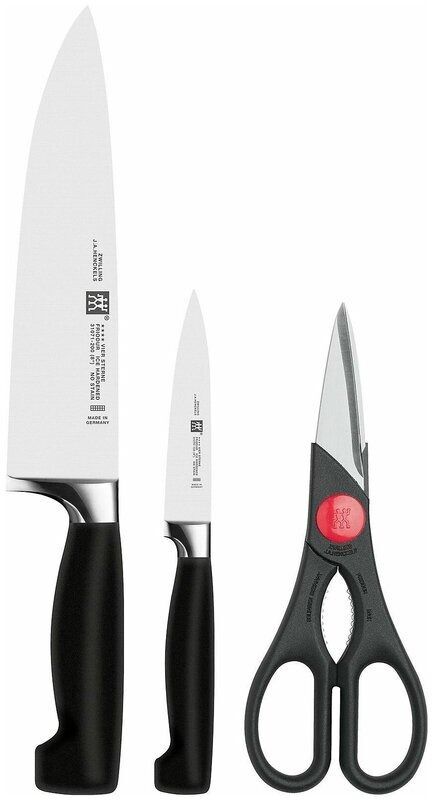 Набор ZWILLING Four Star 35055-000, 2 ножа, ножницы