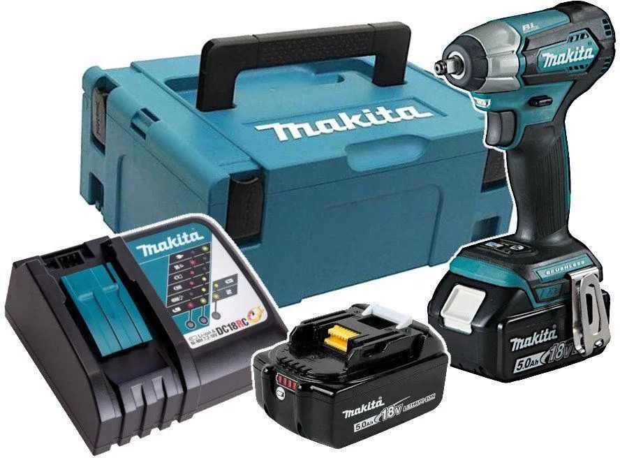 Ударный гайковёрт Makita DTW180RTJ 18V LXT с АКБ 2x5,0 Ah и ЗУ