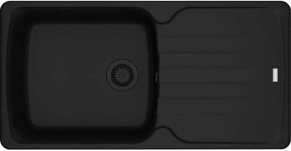 Кухонная раковина Franke Antea AZG 611-97 XL 114.0693.550, матовый черный / черный слив