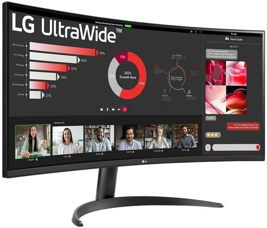 Монитор LG UltraWide 34WR50QK-B 34", IPS, UWQHD (3440×1440), 100 Гц