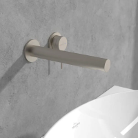 Смеситель настенный для раковины Villeroy&Boch Loop & Friends AquaSmart матовый никель