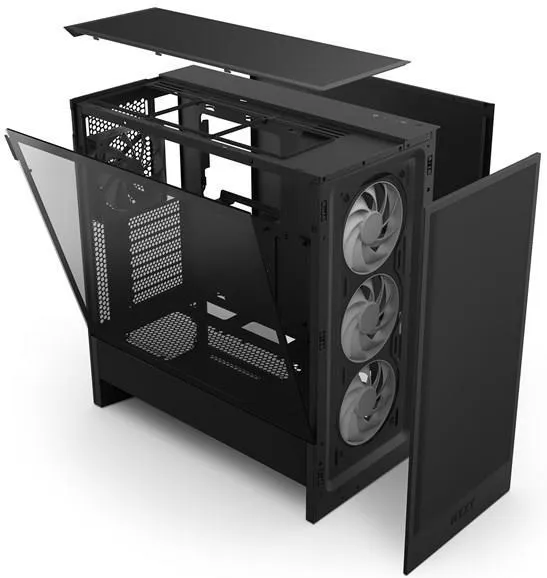 Корпус NZXT H5 Flow RGB, Mid-Tower ATX, чёрный