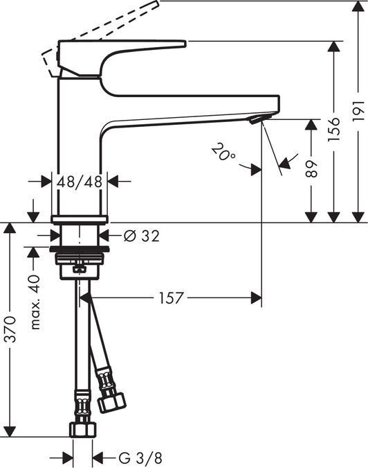 Смеситель для раковины (умывальника) hansgrohe Metropol 74502000 хром