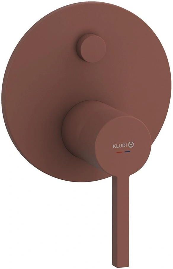 Смеситель для ванны и душа Kludi Nova Fonte Puristic 20759O515, матовый терракотовый