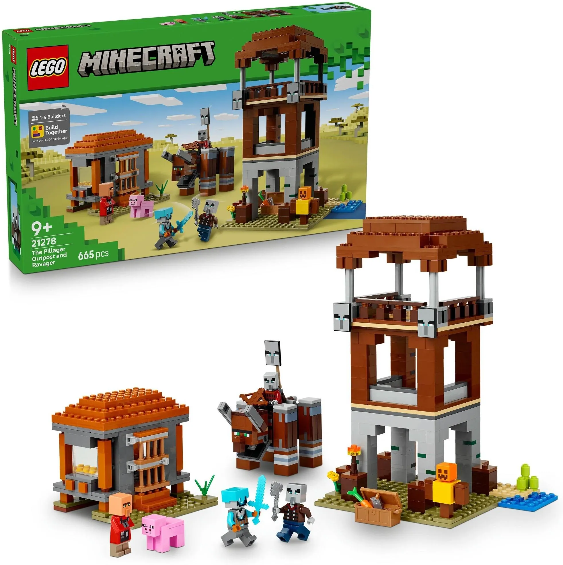 Конструктор LEGO Minecraft 21278 Аванпост разбойников и разрушитель