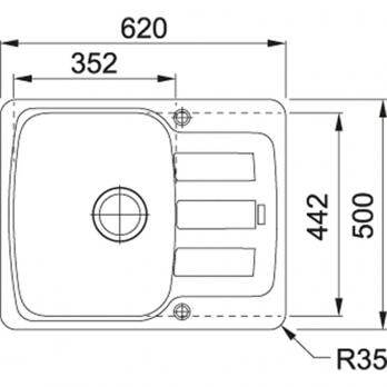 Кухонная раковина Franke Antea AZG 611-78 114.0499.062, белый полярный