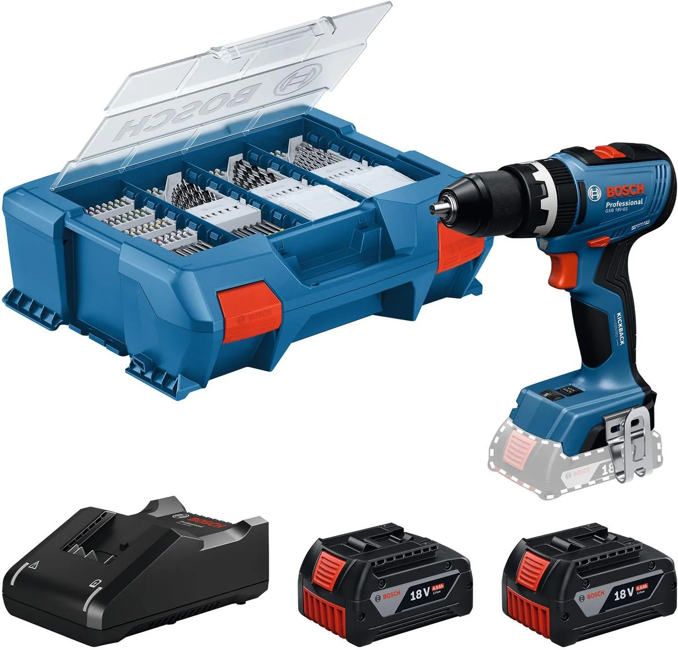 Ударная дрель-шуруповёрт Bosch GSB 18V-65 Professional 06019N3307