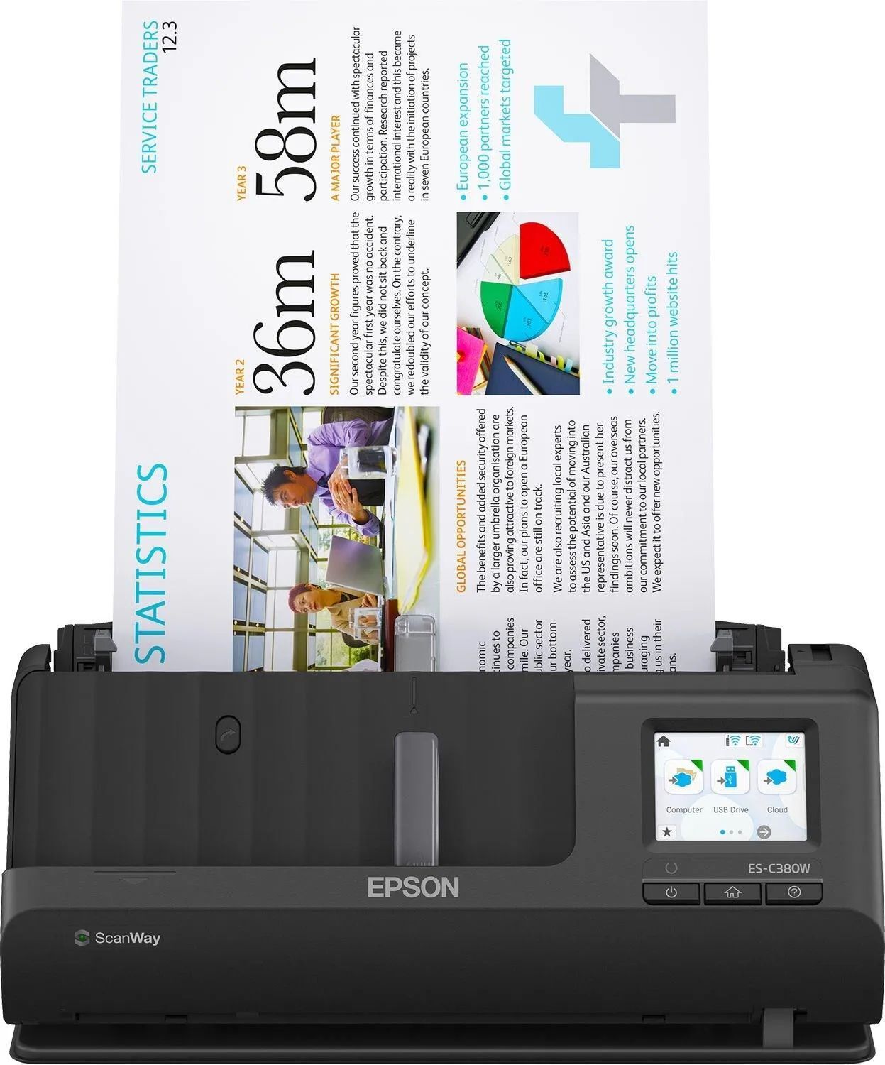 Сканер Epson ES-C380W (B11B269401)