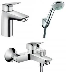 Смеситель для раковины Hansgrohe Logis 71107000+71400000+27558000 хром
