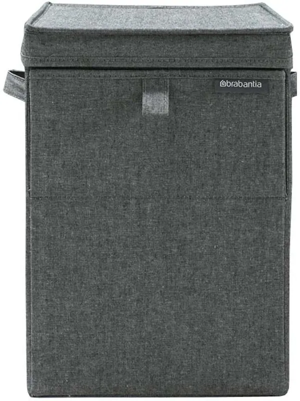 Корзина для белья Brabantia 120442 / 120466 с крышкой, 50х32х44.5 см, серо-черный