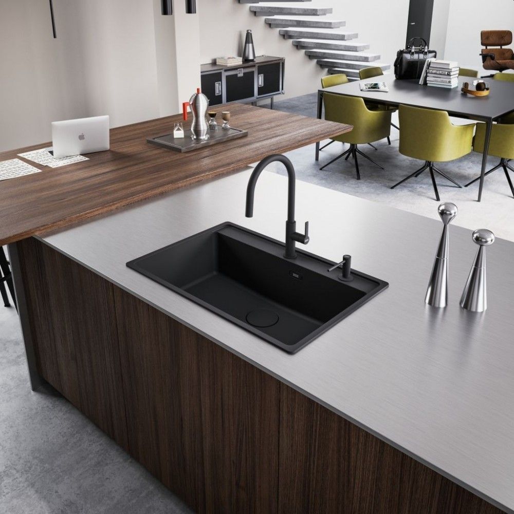 Кухонный кран Franke Maris Slim J pull-out 115.0728.389, черный матовый