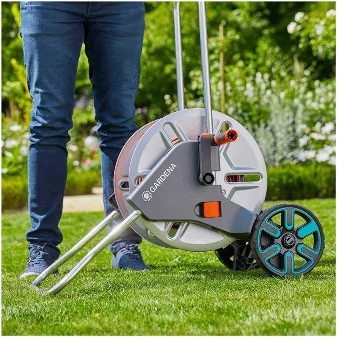 Тележка для шланга Gardena CleverRoll M Metal с классическим шлангом 25 м (18543-26)