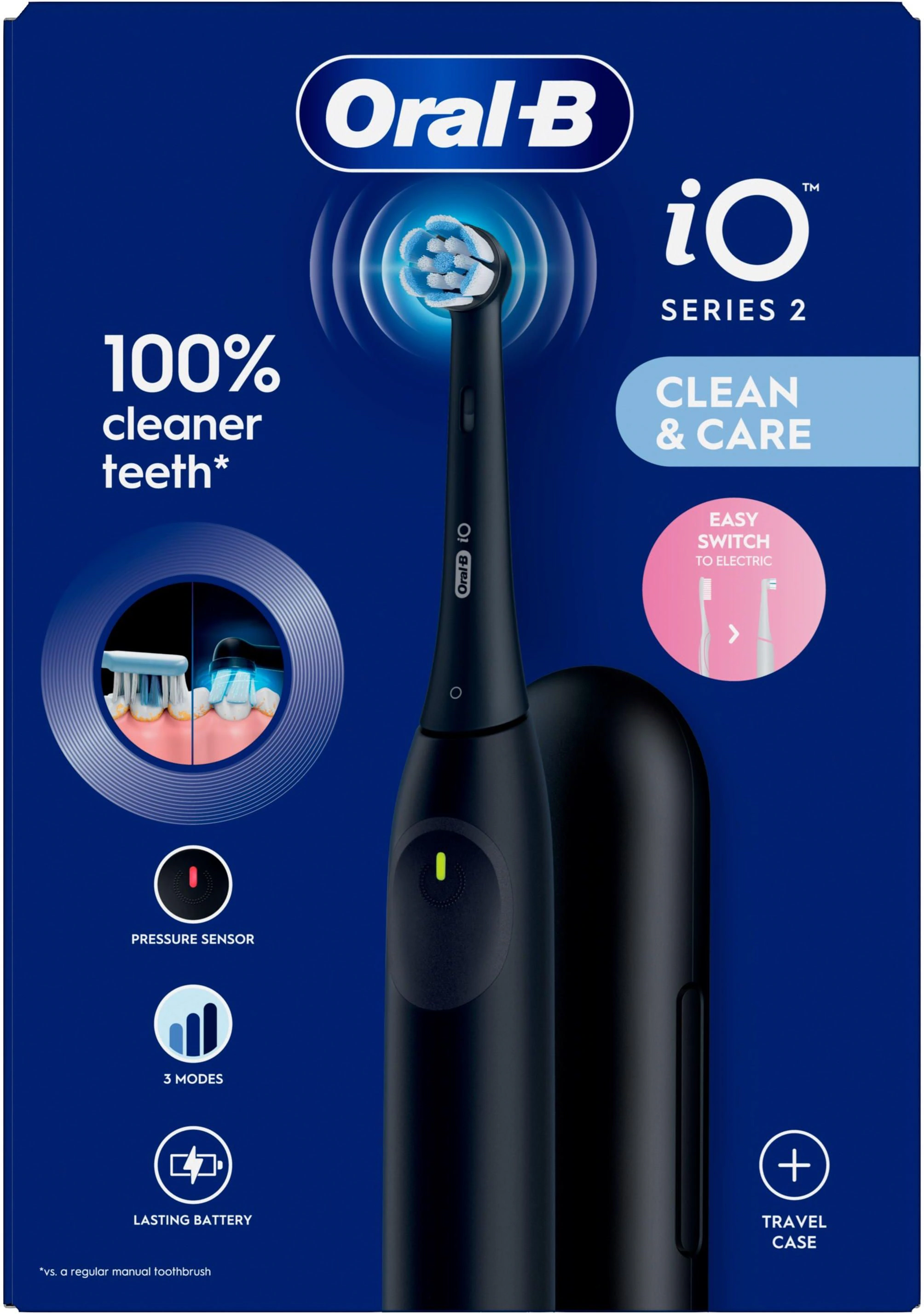 Электрическая зубная щётка Oral-B iO Series 2 Night Black, с дорожным футляром